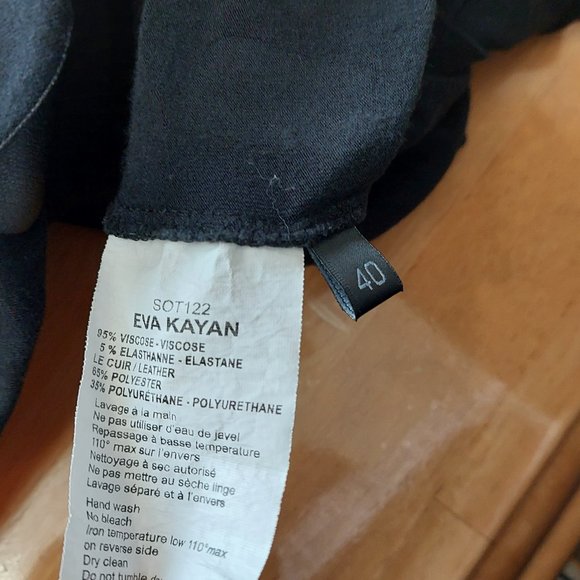 Eva Kayan Faux Leather Animal Print Long Sleeve Top (EU-40,US-30,M) - Picture 6 of 11